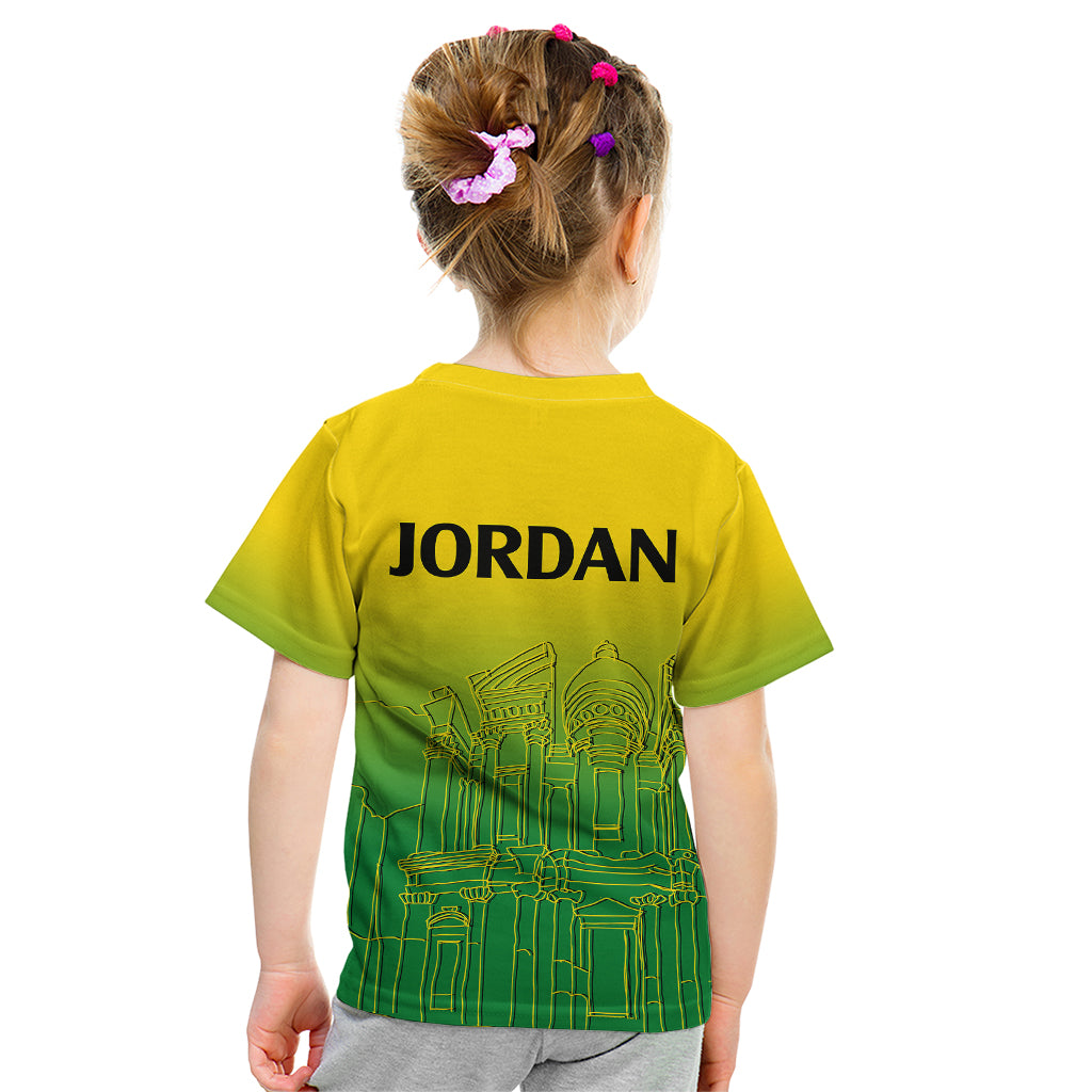 Jordan Kid T Shirt Al-Khazneh in Jordan Green Gradient - Wonder Print Shop