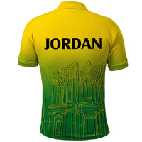 Jordan Polo Shirt Al Khazneh in Jordan Green Gradient - Wonder Print Shop