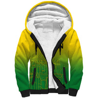 Jordan Sherpa Hoodie Al-Khazneh in Jordan Green Gradient - Wonder Print Shop