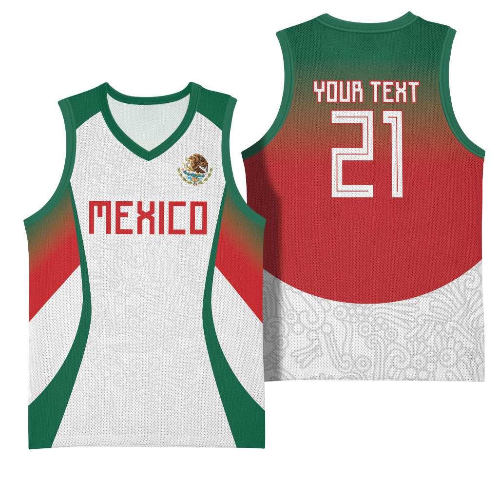 2026 World Football Host Country Mexico Custom Basketball Jersey Green Version