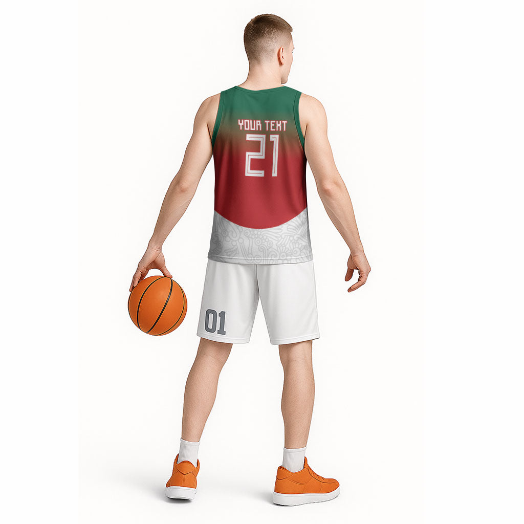 2026 World Football Host Country Mexico Custom Basketball Jersey Green Version
