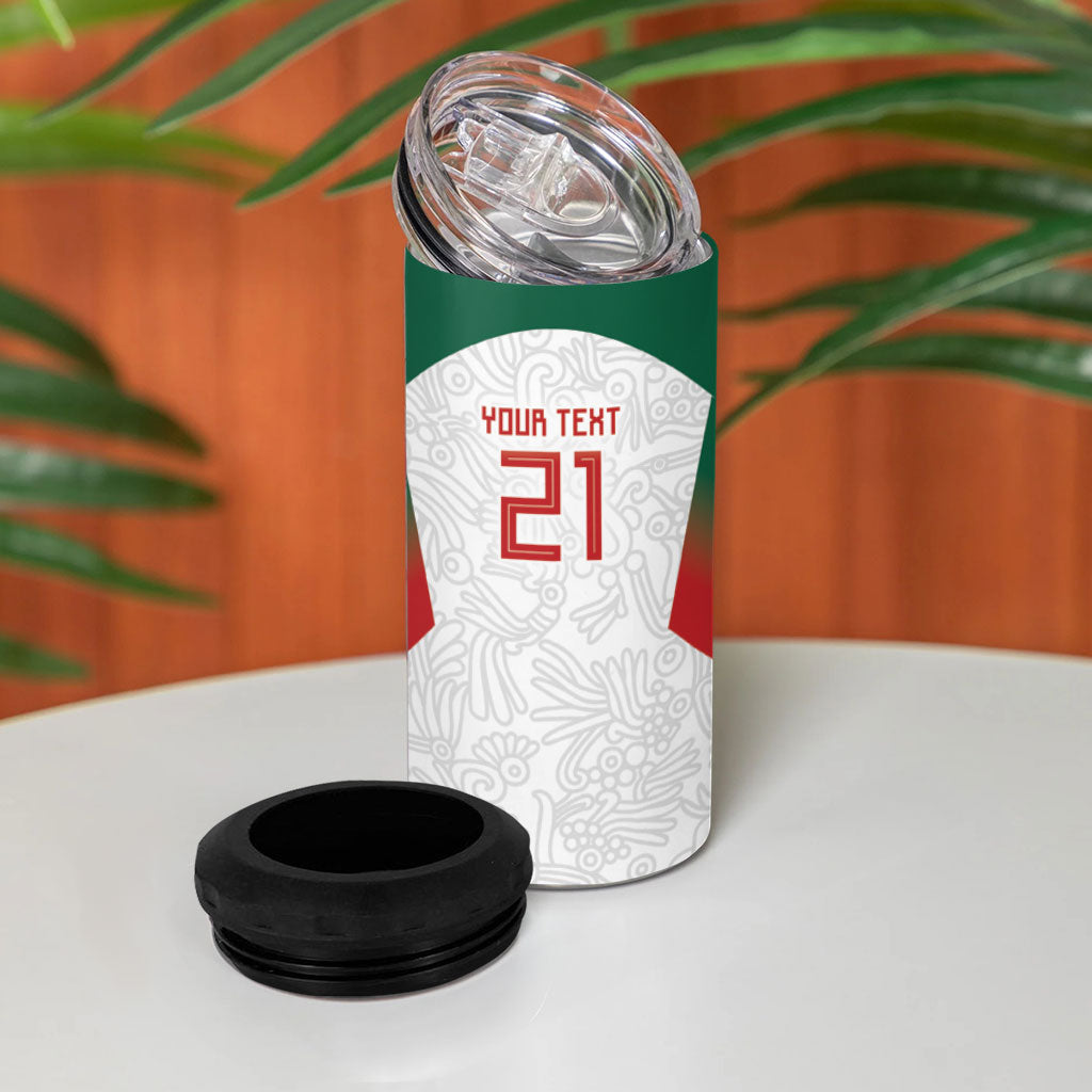 2026 World Football Host Country Mexico Custom 4 in 1 Can Cooler Tumbler Green Version