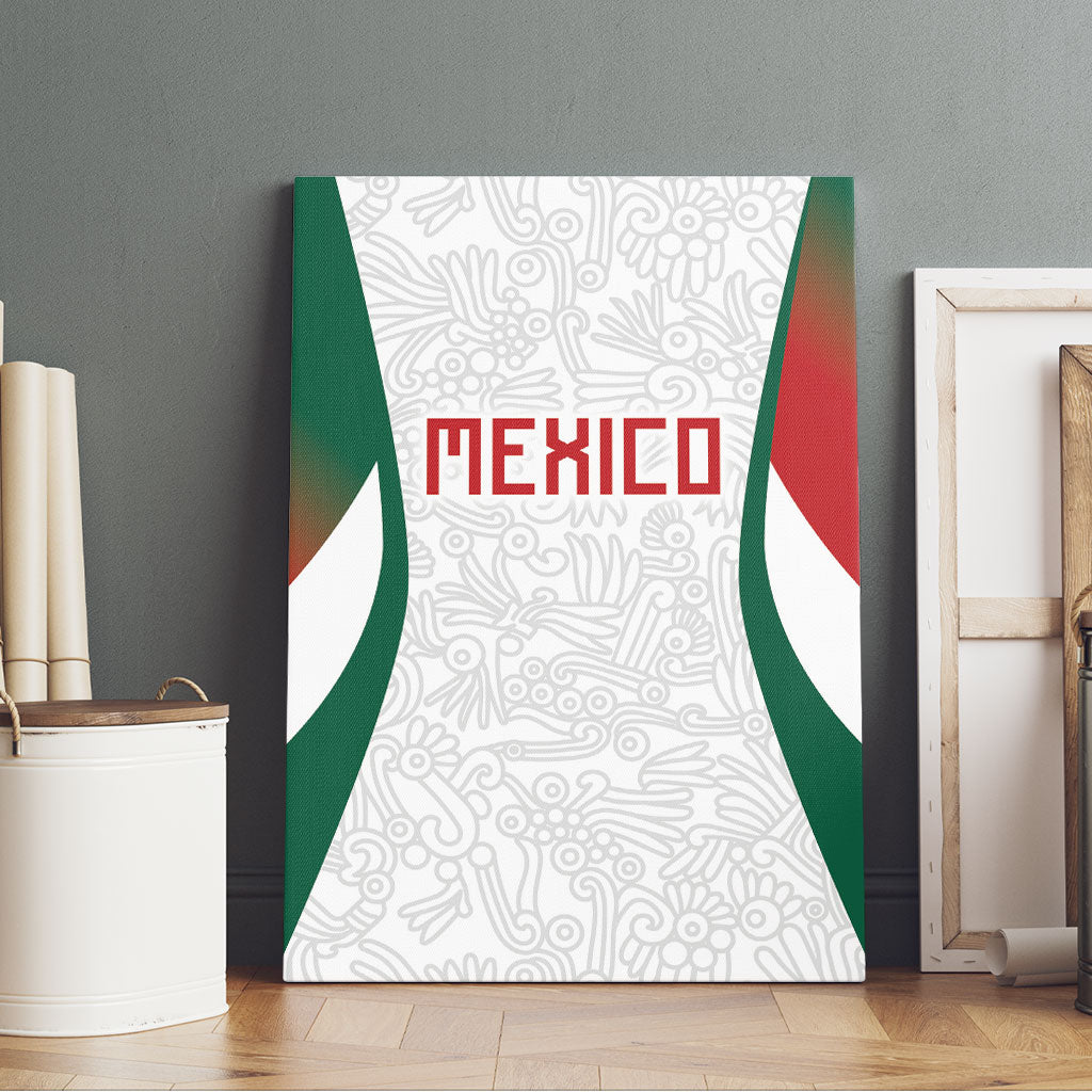 2026 World Football Host Country Mexico Canvas Wall Art Green Version