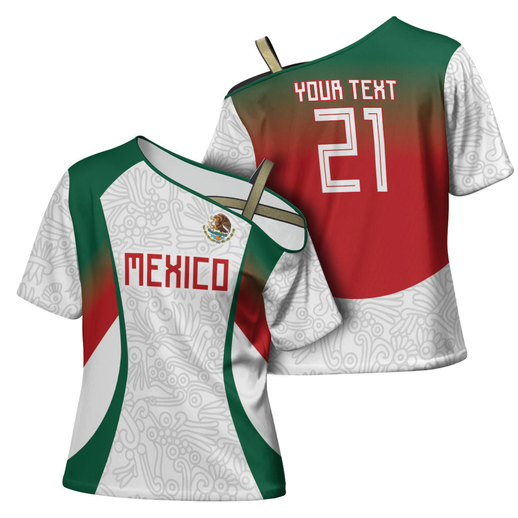 2026 World Football Host Country Mexico Custom Cross Shoulder Shirt Green Version