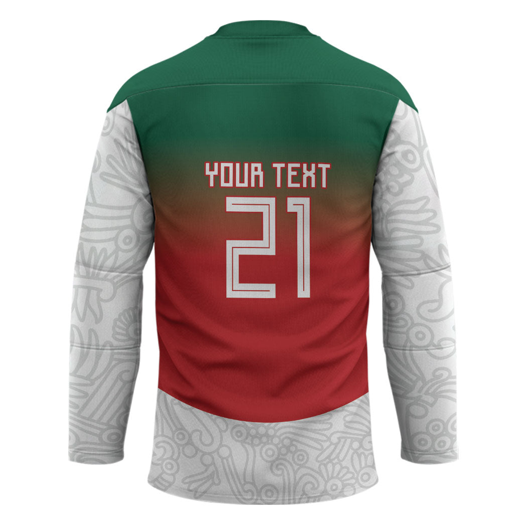 2026 World Football Host Country Mexico Custom Hockey Jersey Green Version