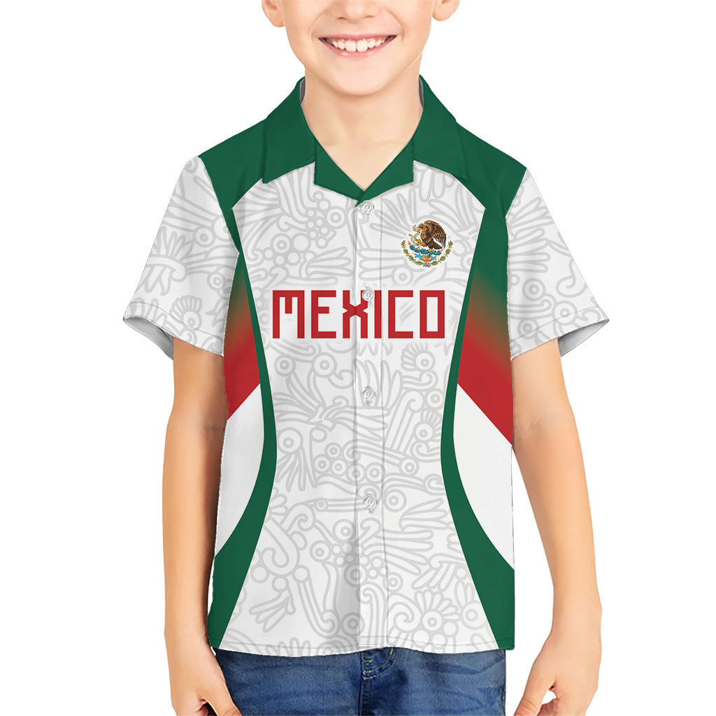 2026 World Football Host Country Mexico Custom Kid Hawaiian Shirt Green Version