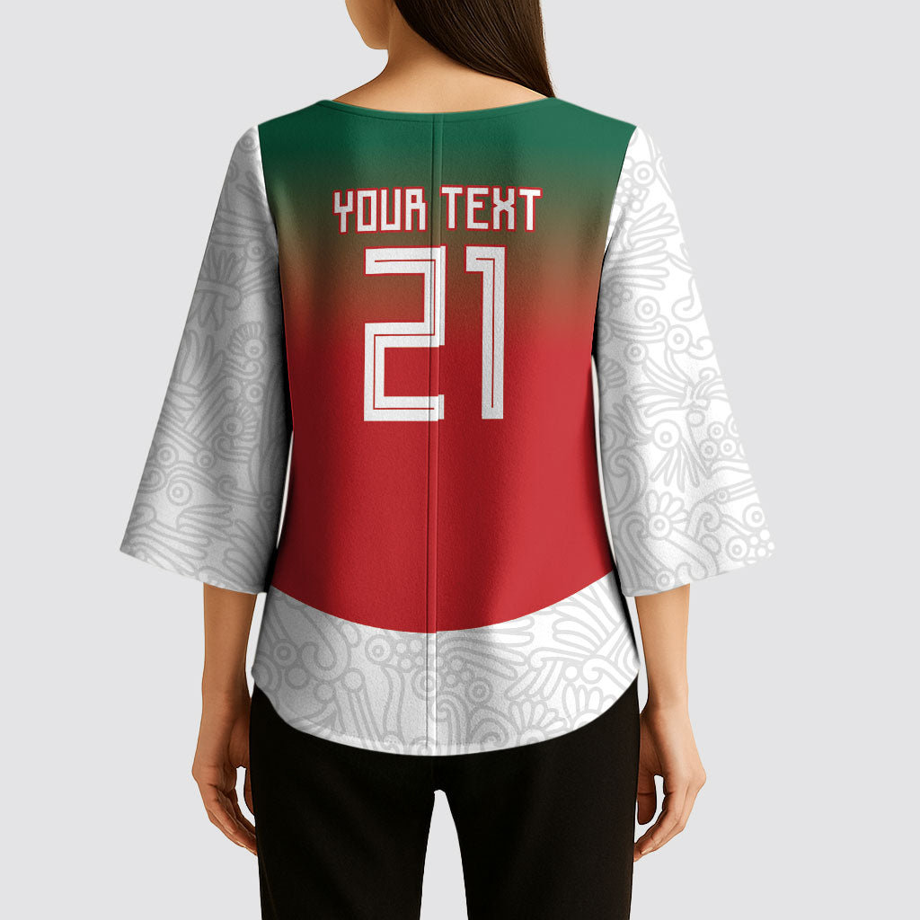 2026 World Football Host Country Mexico Custom Kimono Sleeve Blouse Green Version