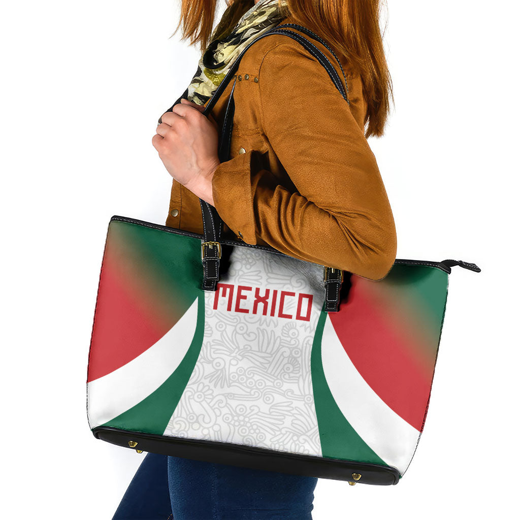 2026 World Football Host Country Mexico Leather Tote Bag Green Version