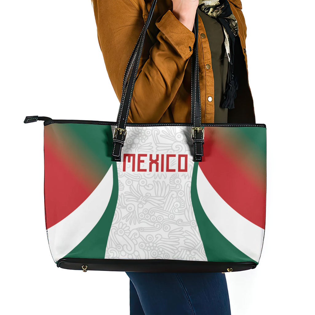 2026 World Football Host Country Mexico Leather Tote Bag Green Version