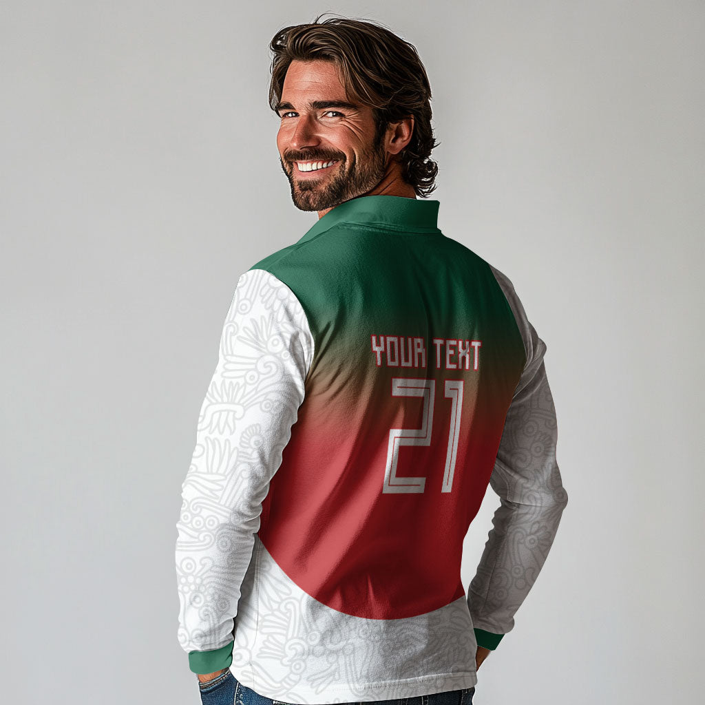 2026 World Football Host Country Mexico Custom Long Sleeve Polo Shirt Green Version