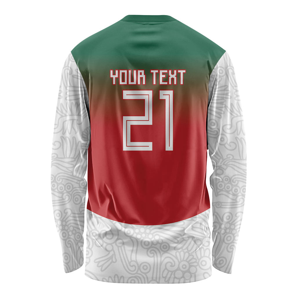 2026 World Football Host Country Mexico Custom Long Sleeve Shirt Green Version