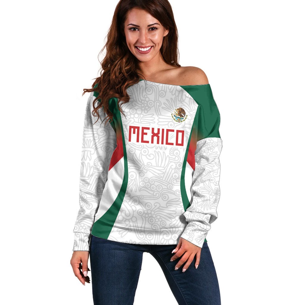 2026 World Football Host Country Mexico Custom Off Shoulder Sweater Green Version