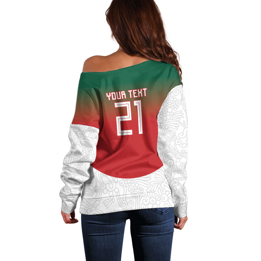 2026 World Football Host Country Mexico Custom Off Shoulder Sweater Green Version