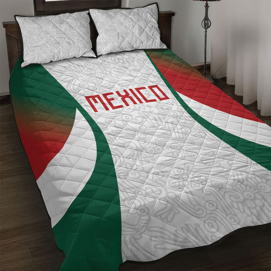 2026 World Football Host Country Mexico Quilt Bed Set Green Version