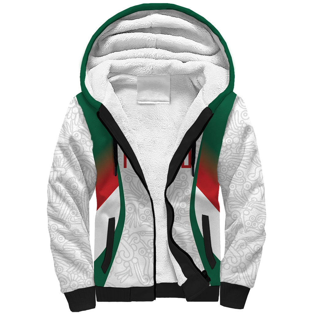 2026 World Football Host Country Mexico Custom Sherpa Hoodie Green Version