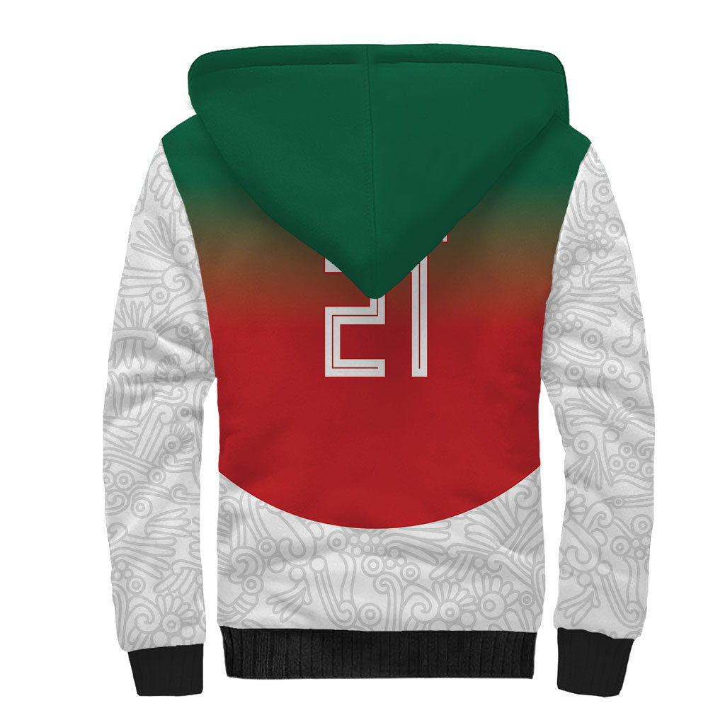 2026 World Football Host Country Mexico Custom Sherpa Hoodie Green Version
