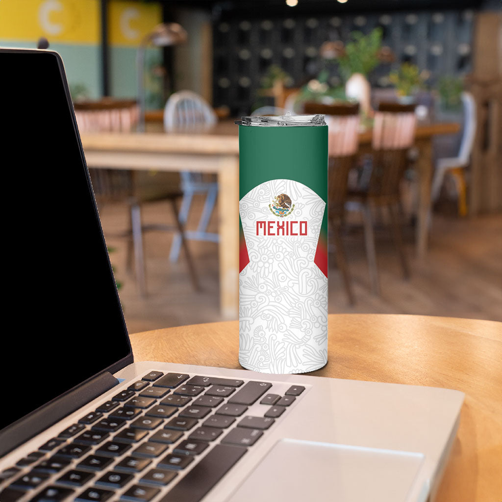 2026 World Football Host Country Mexico Custom Skinny Tumbler Green Version