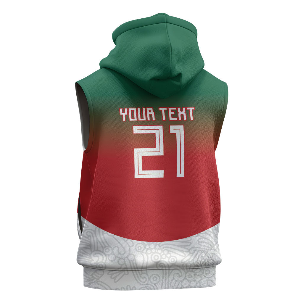 2026 World Football Host Country Mexico Custom Sleeveless Zip Hoodie Green Version