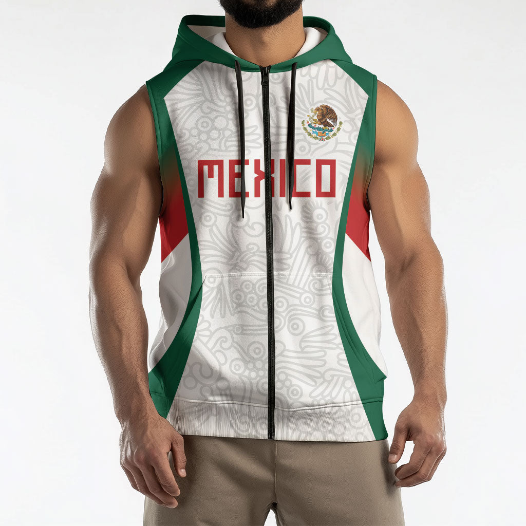 2026 World Football Host Country Mexico Custom Sleeveless Zip Hoodie Green Version