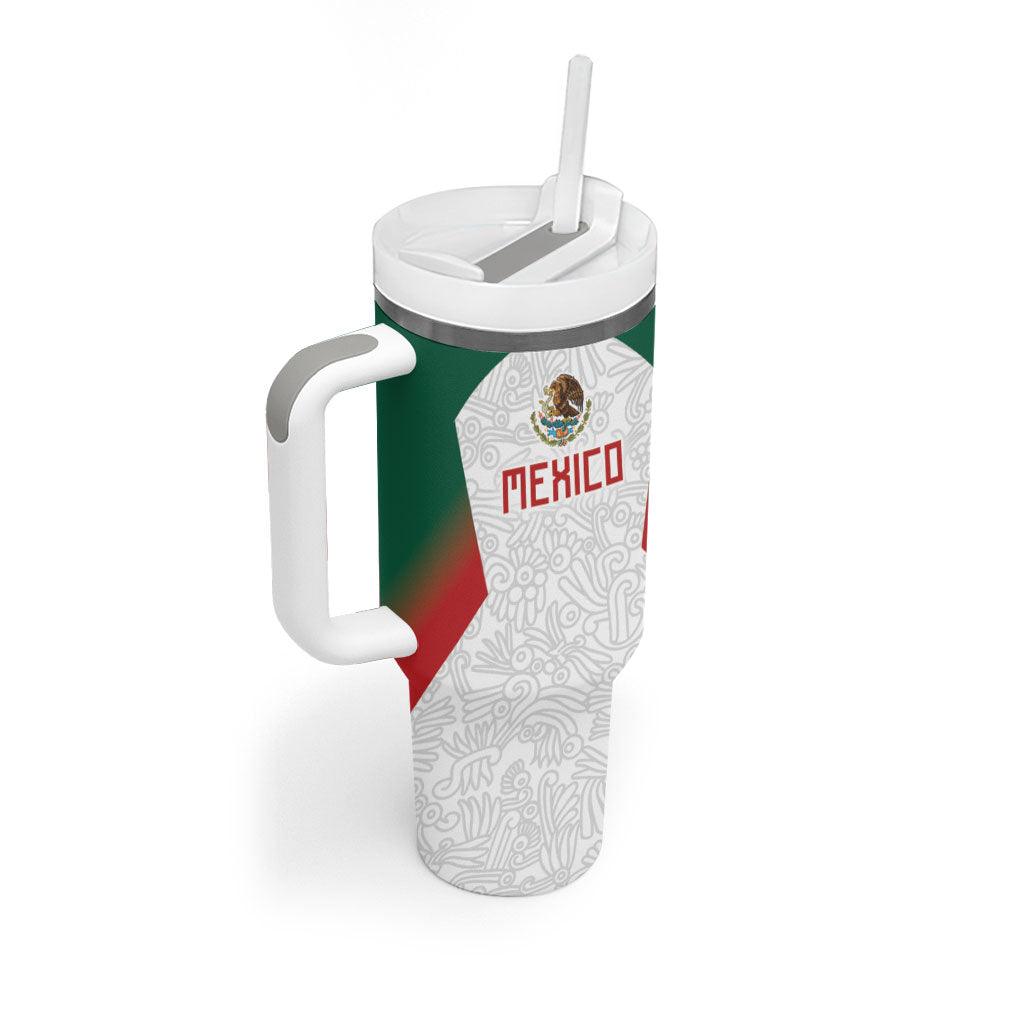 2026 World Football Host Country Mexico Custom Tumbler With Handle Green Version