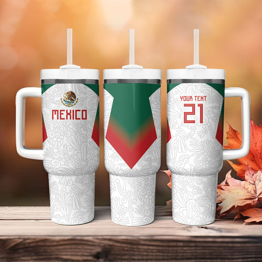2026 World Football Host Country Mexico Custom Tumbler With Handle Green Version