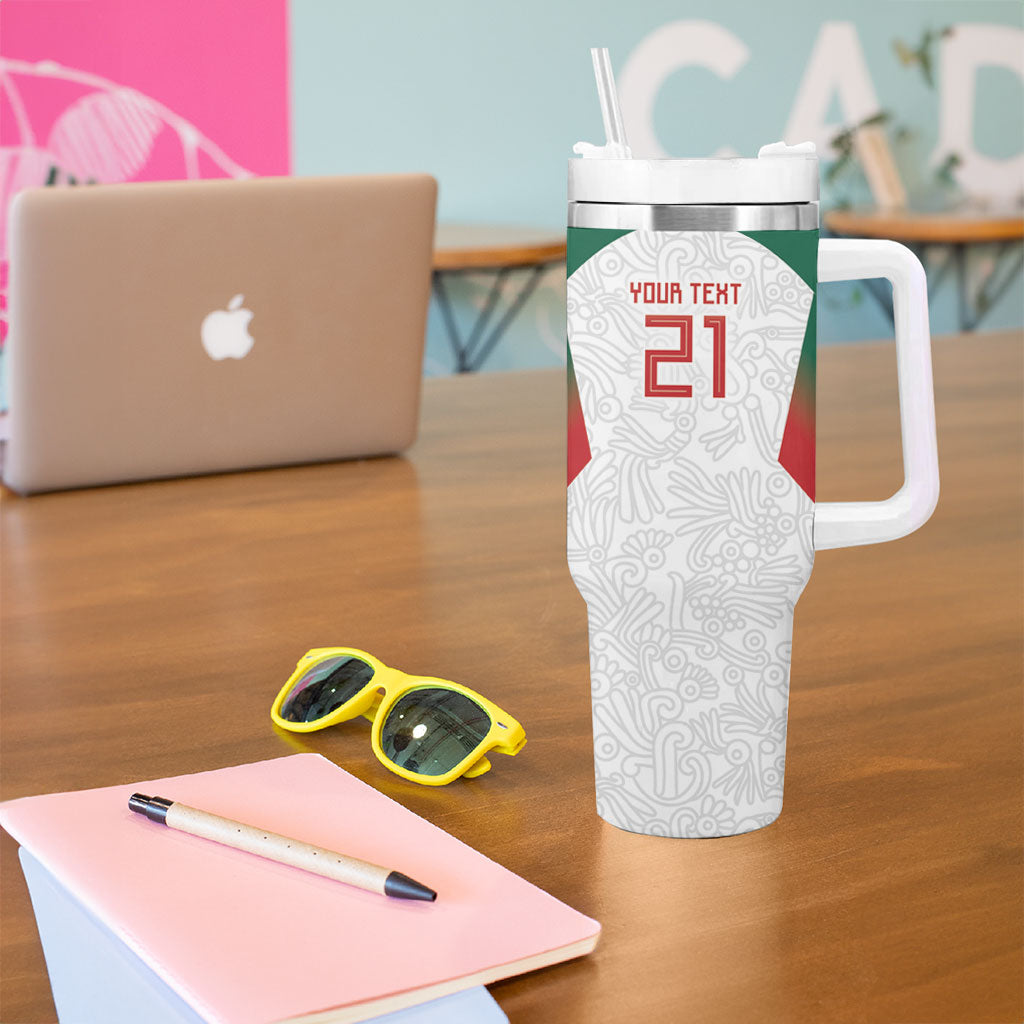 2026 World Football Host Country Mexico Custom Tumbler With Handle Green Version