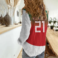 2026 World Football Host Country Mexico Custom Women Casual Shirt Green Version