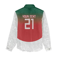 2026 World Football Host Country Mexico Custom Women Casual Shirt Green Version
