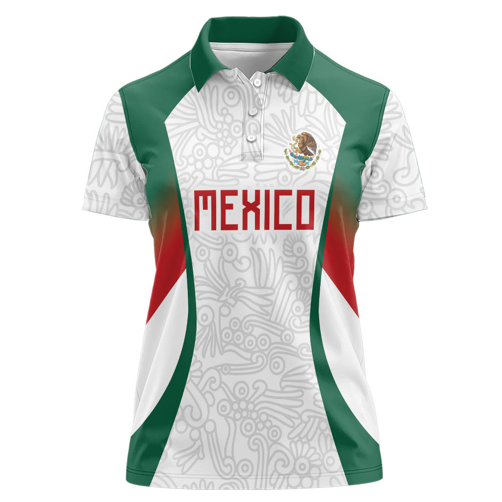 2026 World Football Host Country Mexico Custom Women Polo Shirt Green Version