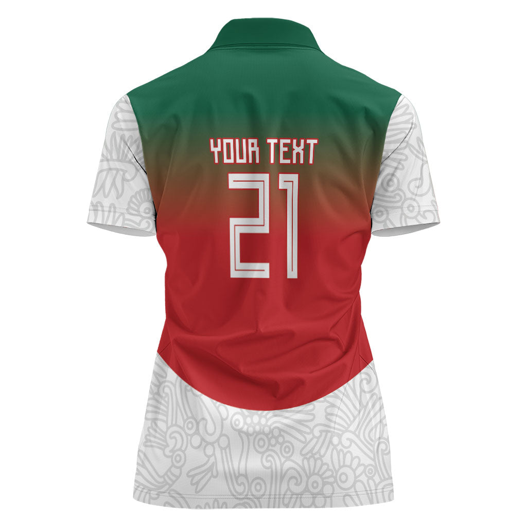 2026 World Football Host Country Mexico Custom Women Polo Shirt Green Version