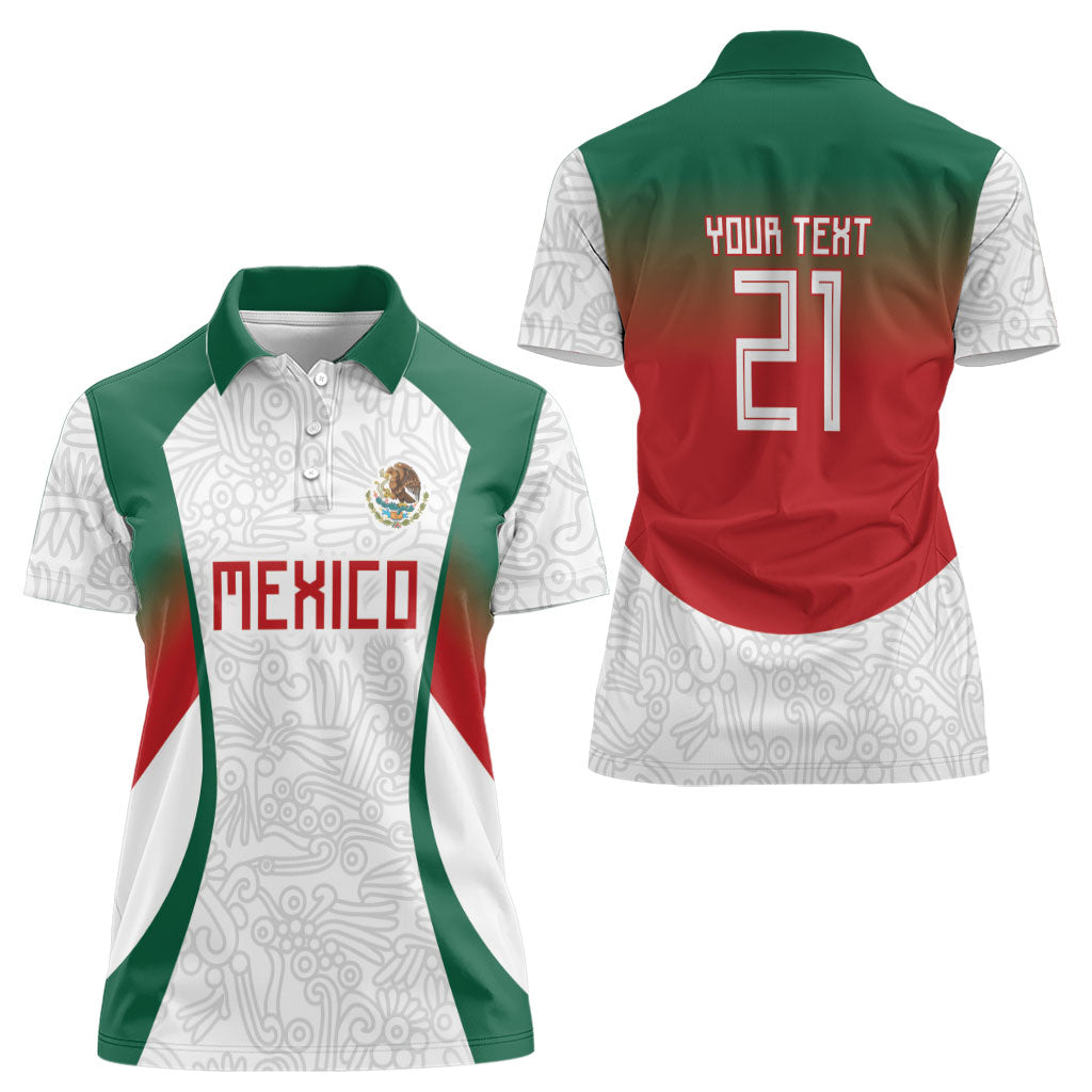2026 World Football Host Country Mexico Custom Women Polo Shirt Green Version
