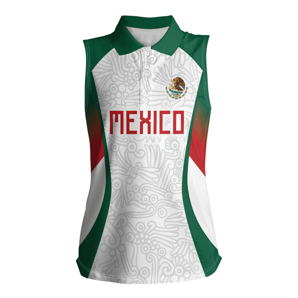 2026 World Football Host Country Mexico Custom Women Sleeveless Polo Shirt Green Version