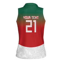 2026 World Football Host Country Mexico Custom Women Sleeveless Polo Shirt Green Version