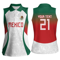 2026 World Football Host Country Mexico Custom Women Sleeveless Polo Shirt Green Version