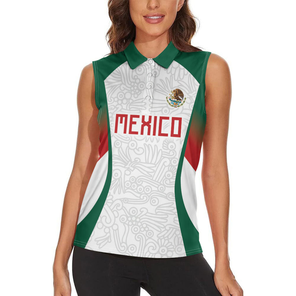 2026 World Football Host Country Mexico Custom Women Sleeveless Polo Shirt Green Version