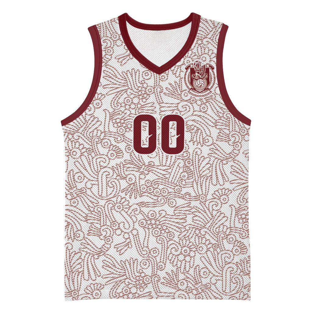 2026 World Football Host Country Mexico Custom Basketball Jersey White Version