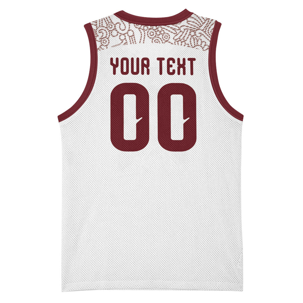 2026 World Football Host Country Mexico Custom Basketball Jersey White Version