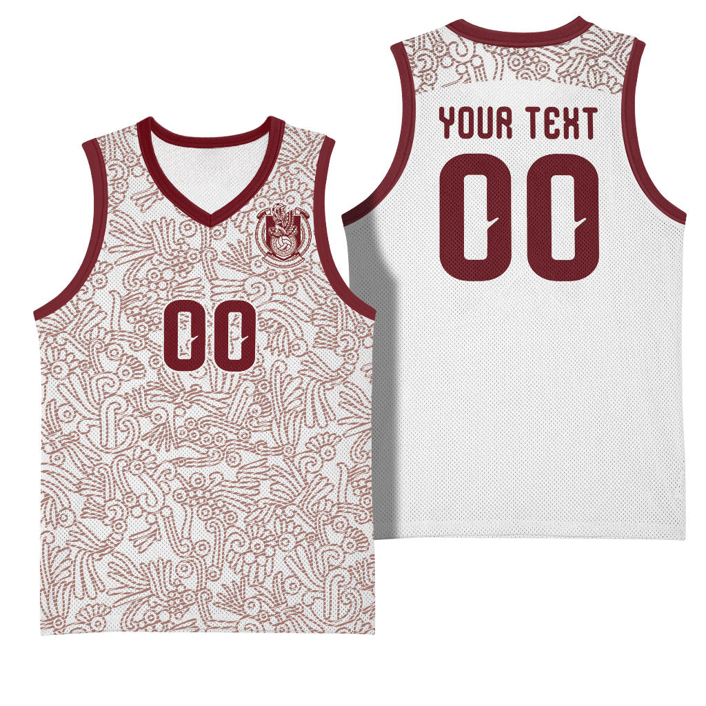 2026 World Football Host Country Mexico Custom Basketball Jersey White Version