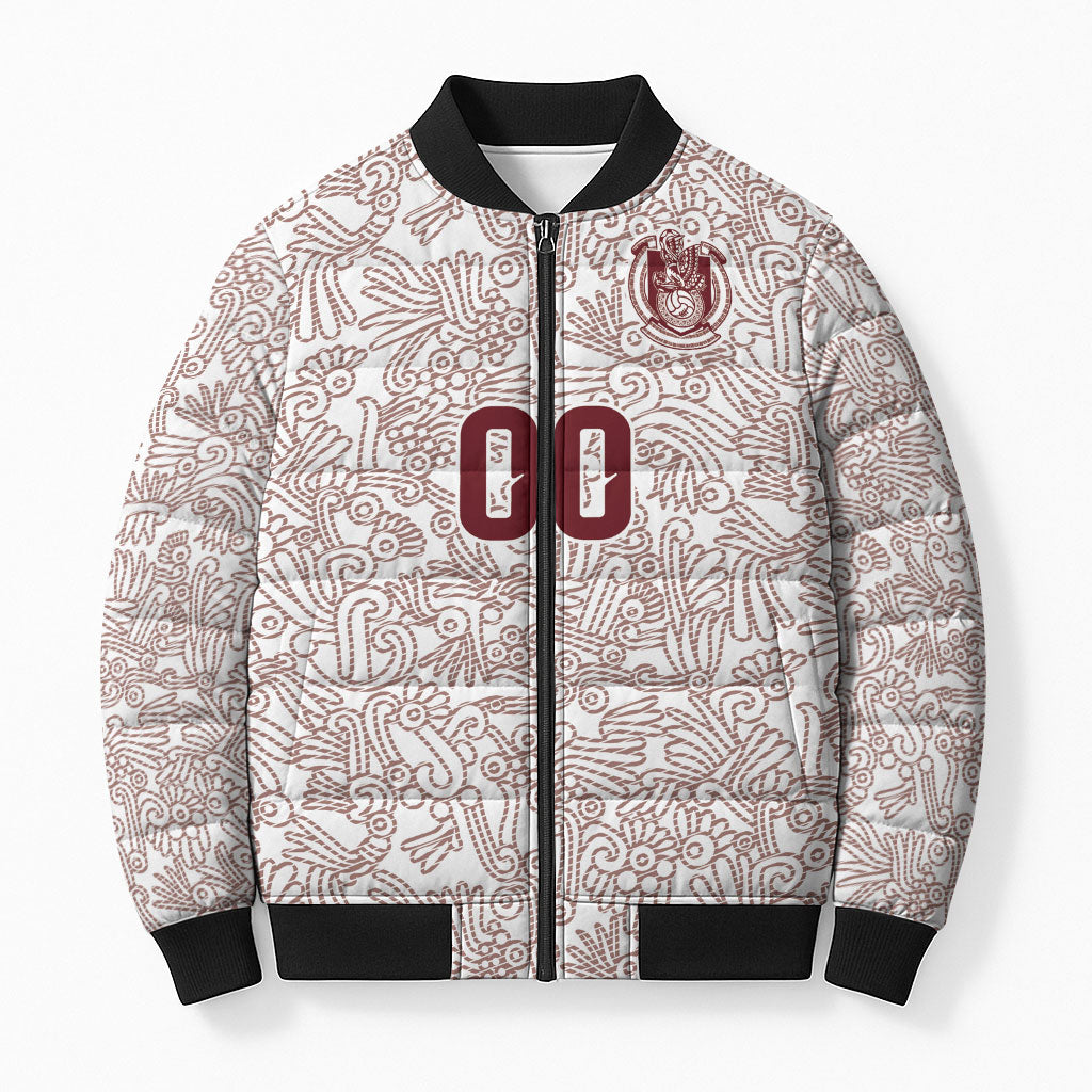2026 World Football Host Country Mexico Custom Bomber Puffer Jacket White Version