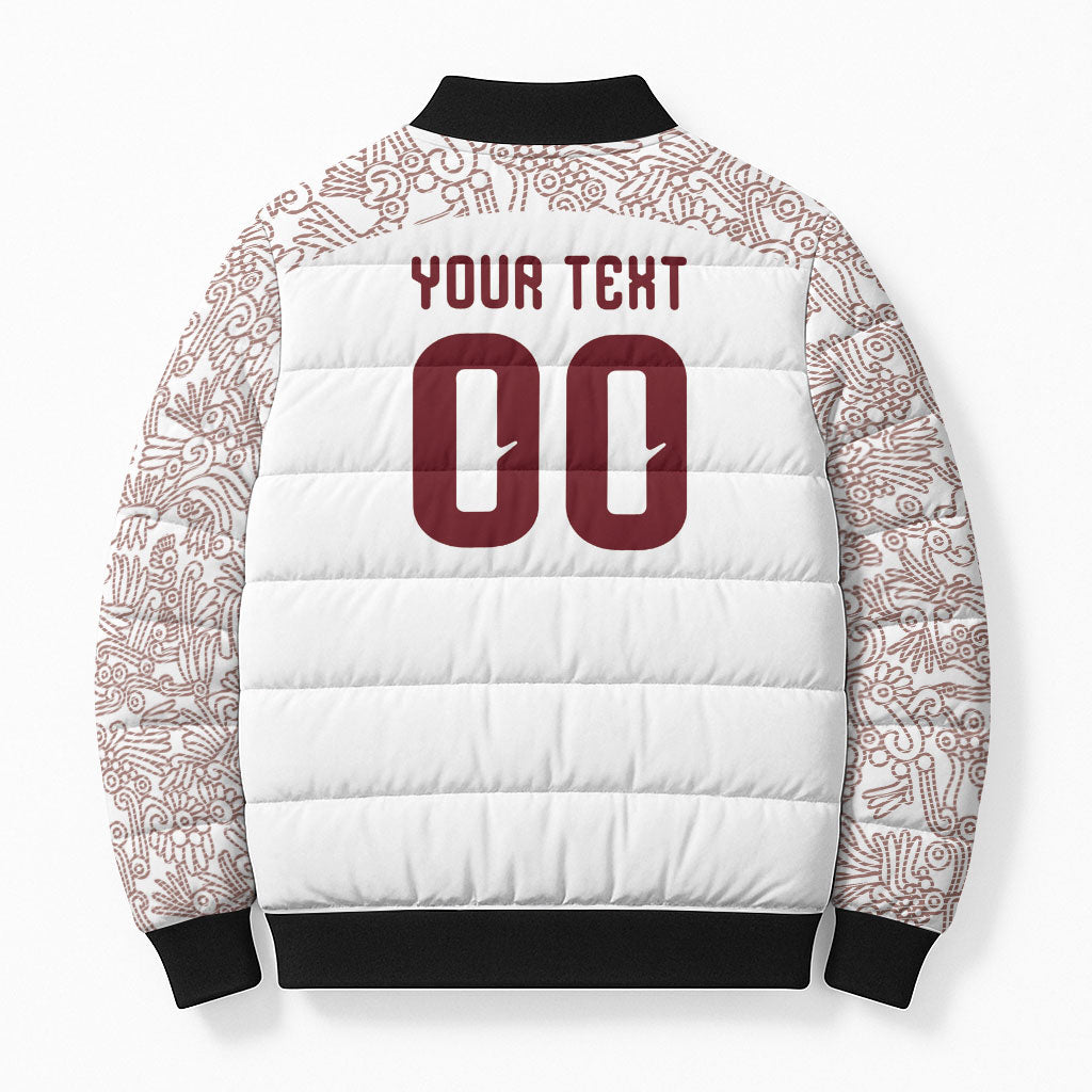 2026 World Football Host Country Mexico Custom Bomber Puffer Jacket White Version