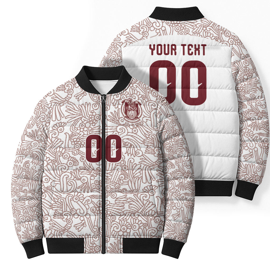 2026 World Football Host Country Mexico Custom Bomber Puffer Jacket White Version