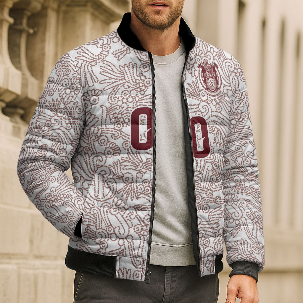 2026 World Football Host Country Mexico Custom Bomber Puffer Jacket White Version