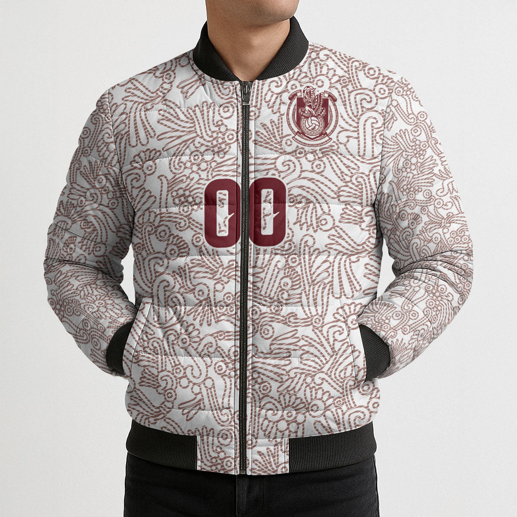 2026 World Football Host Country Mexico Custom Bomber Puffer Jacket White Version
