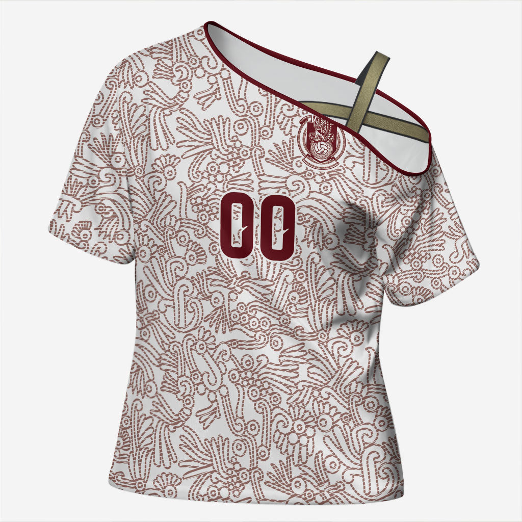 2026 World Football Host Country Mexico Custom Cross Shoulder Shirt White Version