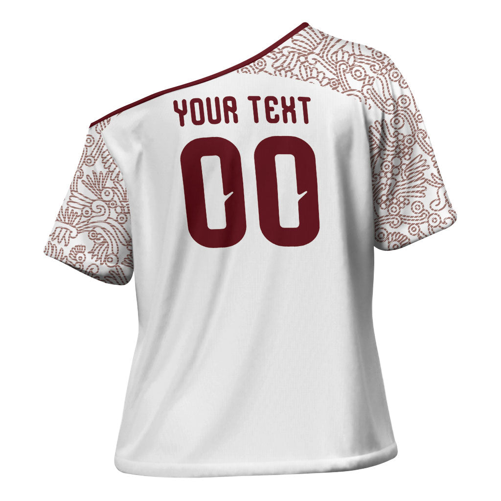 2026 World Football Host Country Mexico Custom Cross Shoulder Shirt White Version