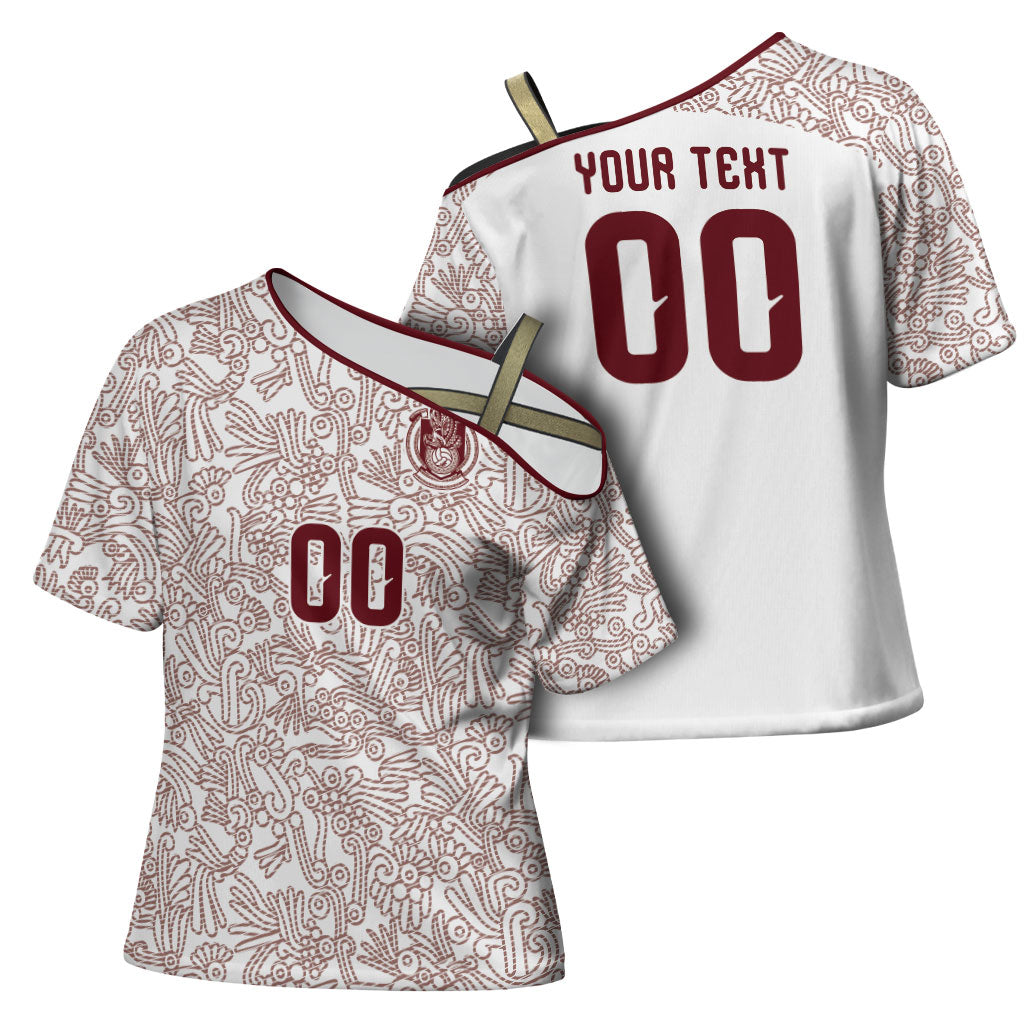 2026 World Football Host Country Mexico Custom Cross Shoulder Shirt White Version