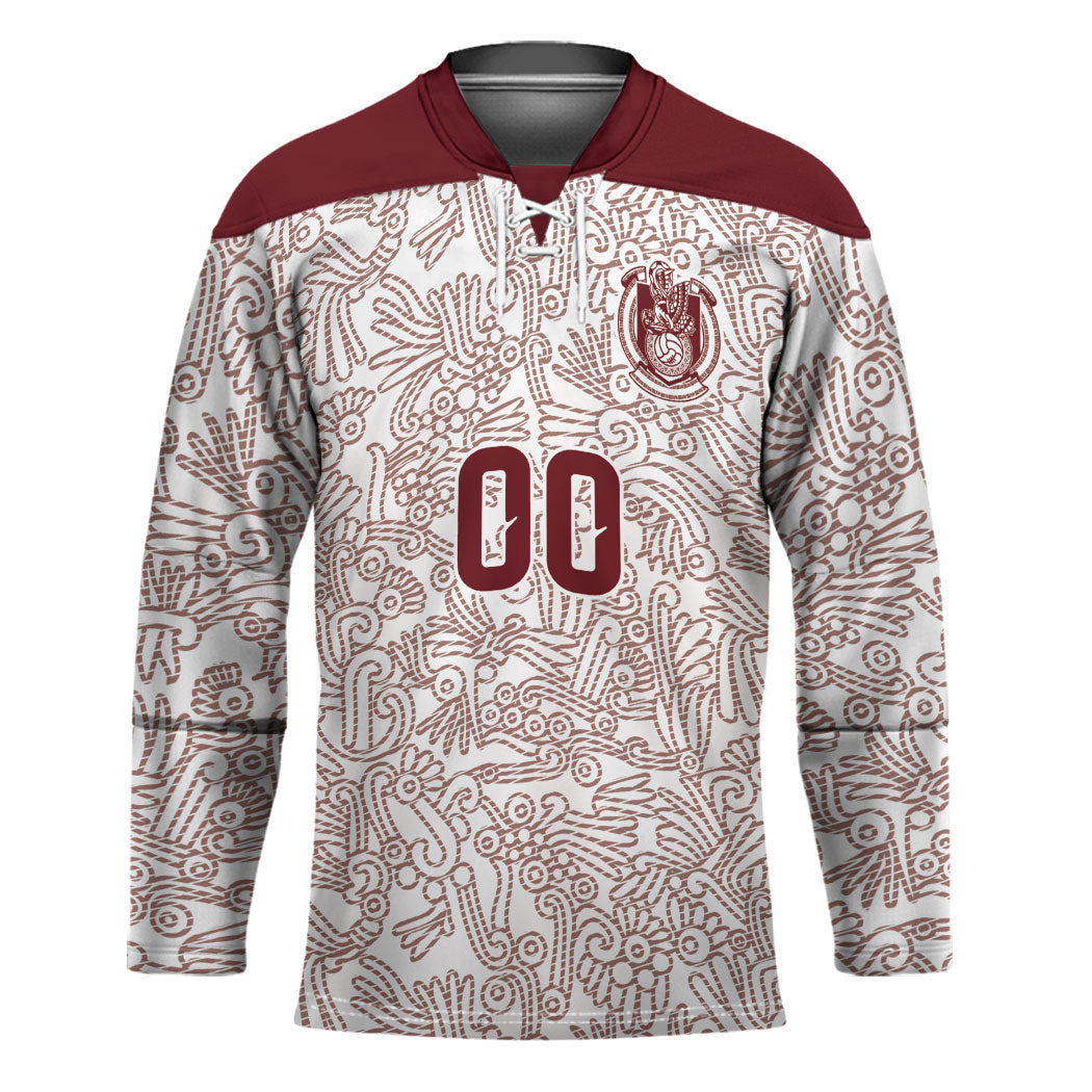 2026 World Football Host Country Mexico Custom Hockey Jersey White Version