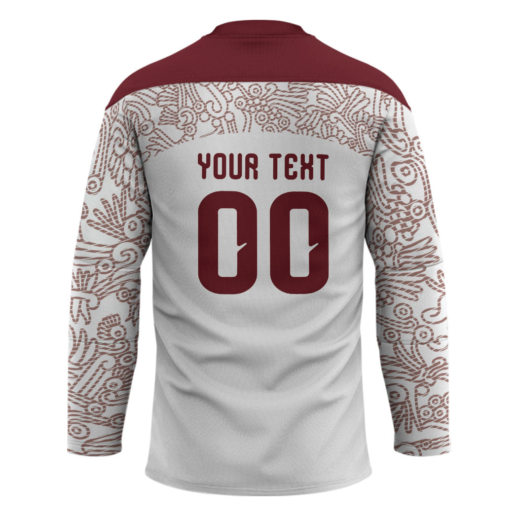 2026 World Football Host Country Mexico Custom Hockey Jersey White Version