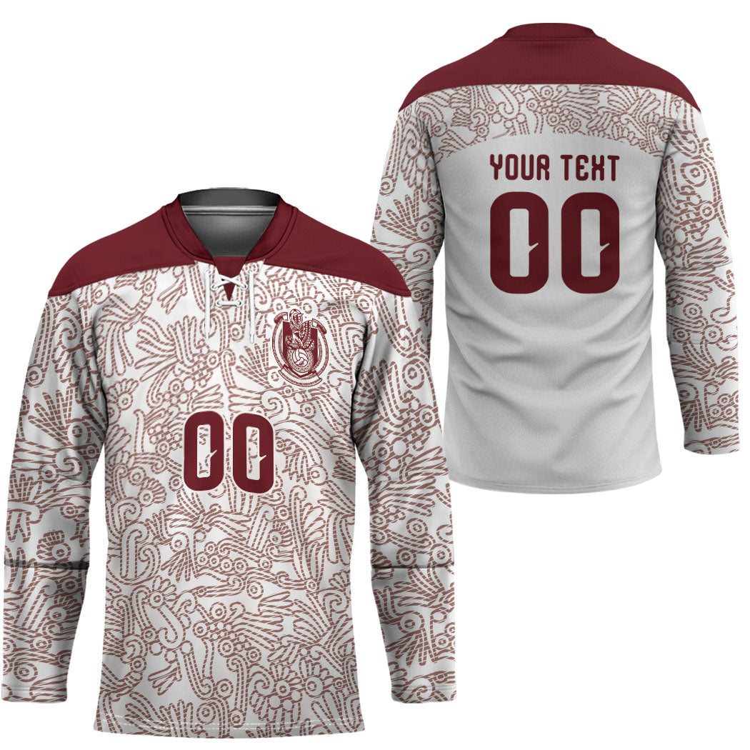 2026 World Football Host Country Mexico Custom Hockey Jersey White Version