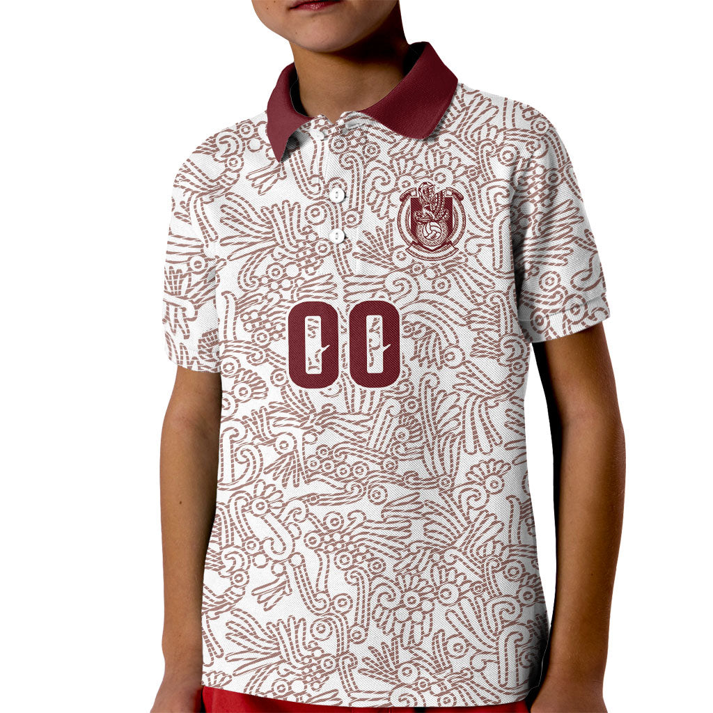 2026 World Football Host Country Mexico Custom Kid Polo Shirt White Version